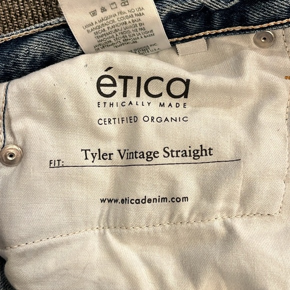 Ética Distressed Blue Jeans - Tyler Vintage Straight cut - Picture 6 of 15